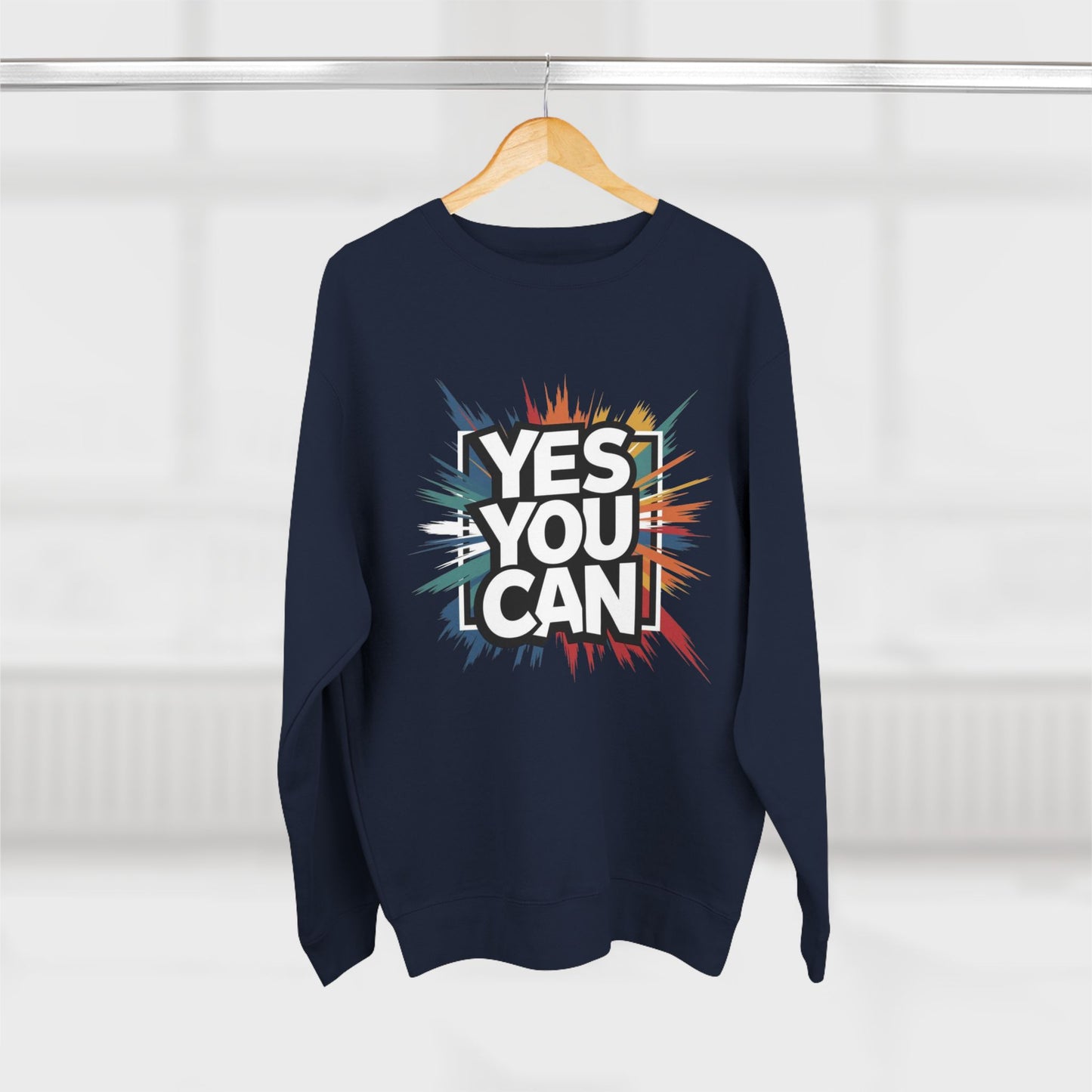 Yes You Can Crewneck Sweatshirt — Motivational Crewneck for Positive Vibes