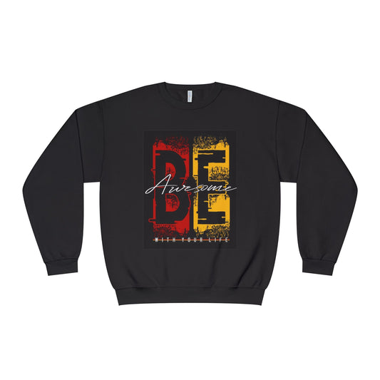 BE Awesome Crewneck Sweatshirt — Bold Retro Graphic Pullover