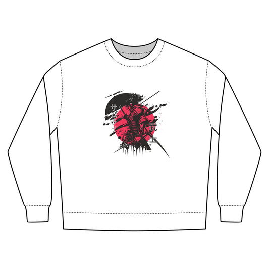 Grunge Red Palm Crewneck Sweatshirt