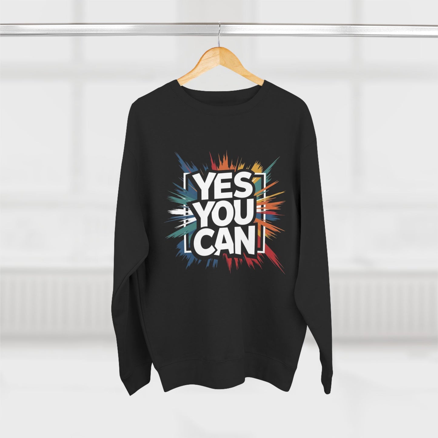 Yes You Can Crewneck Sweatshirt — Motivational Crewneck for Positive Vibes